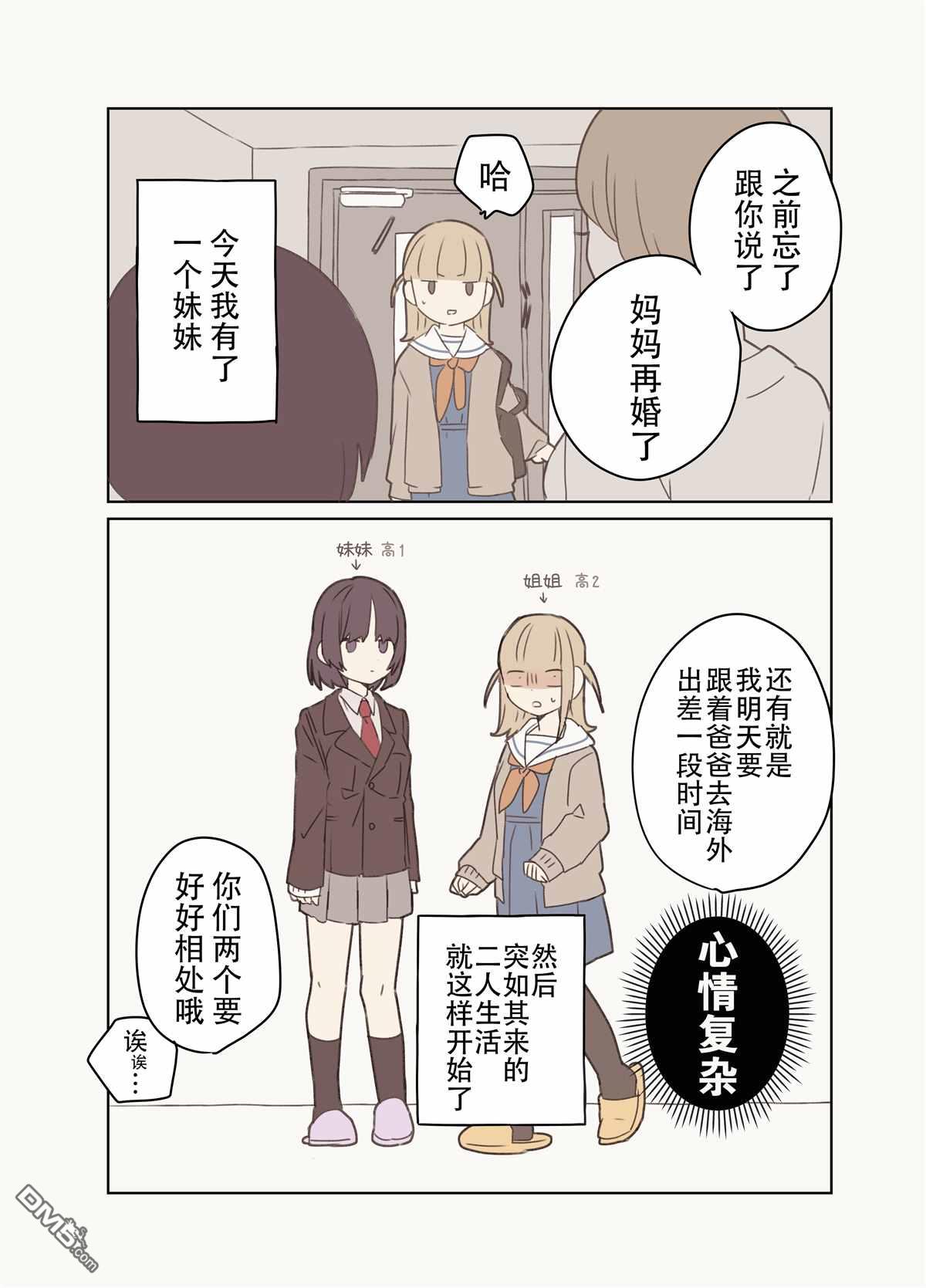 《森原创百合作品集》义理姐妹百合漫画日后坠入爱河系的义理姐妹百合漫画）第1页