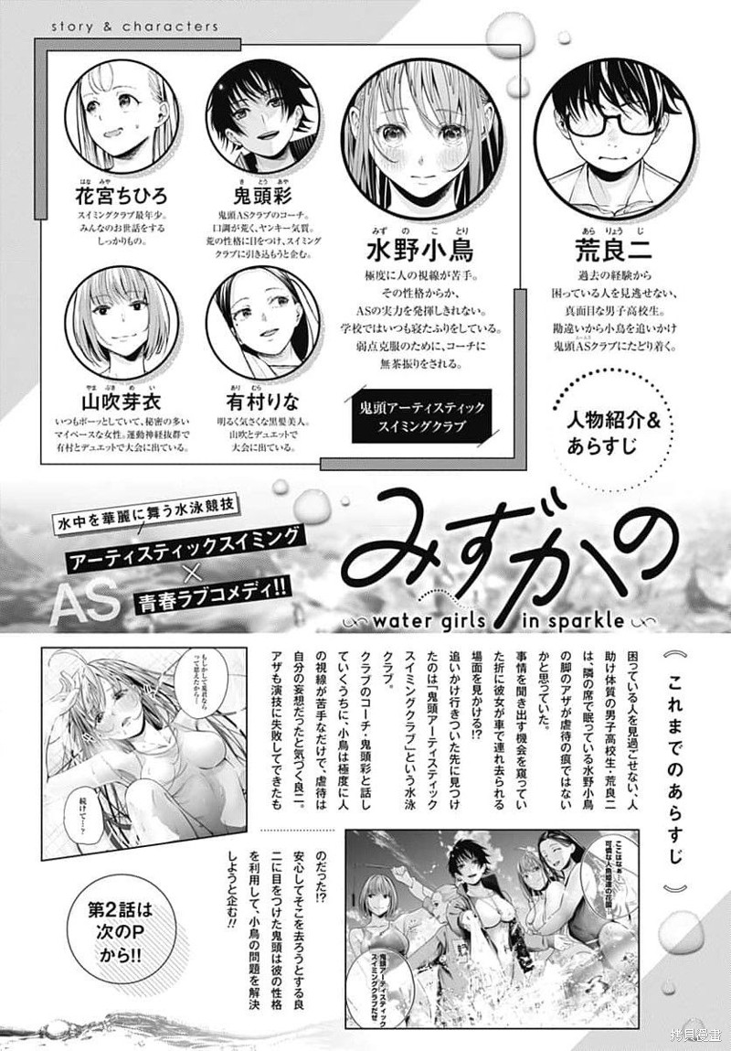 《花泳少女～water girls in sparkle～》第02话第1页