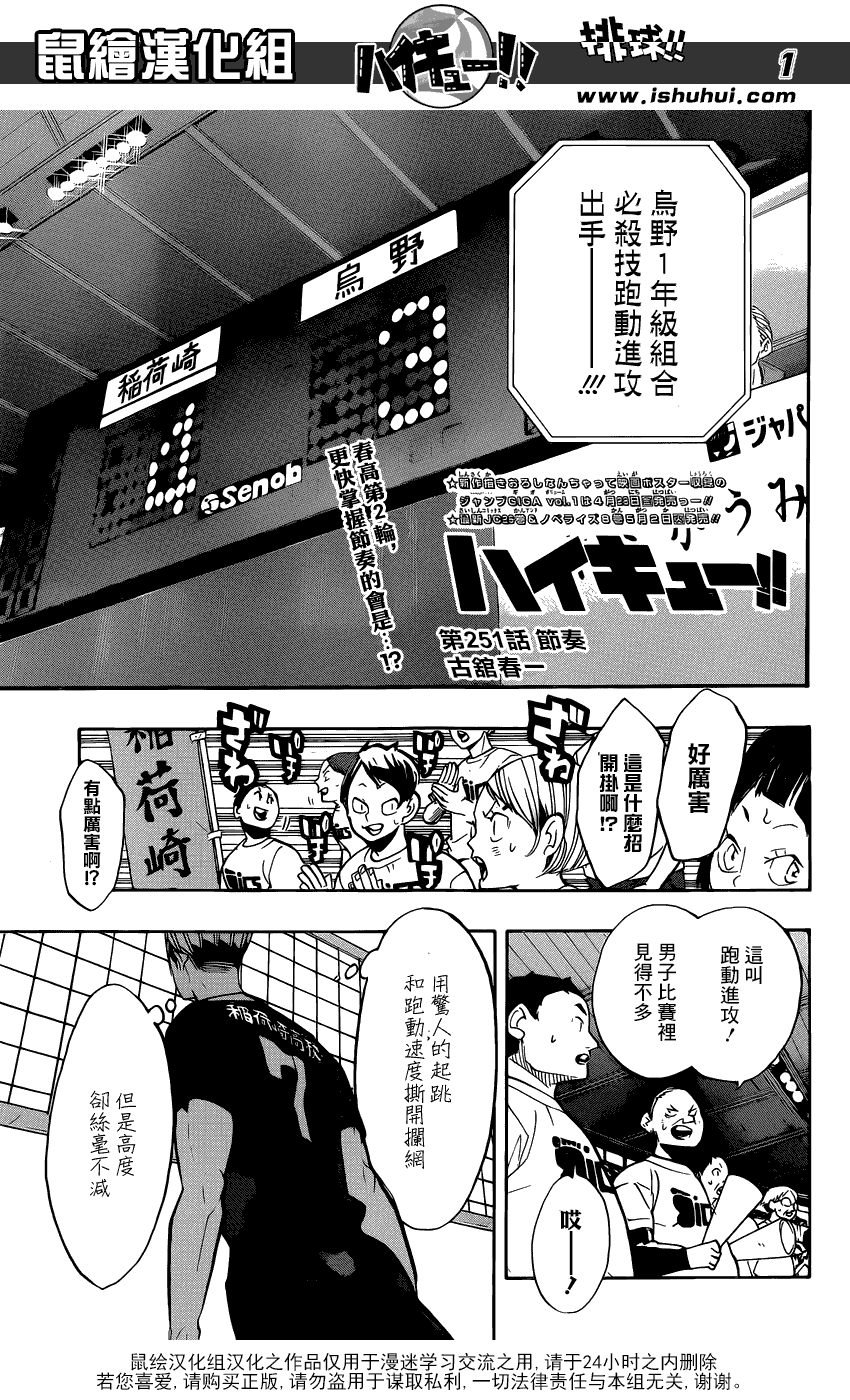 《排球少年》251话 节奏第1页