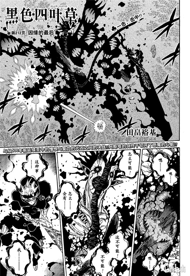 《黑色五叶草》212话 因缘的最后第1页