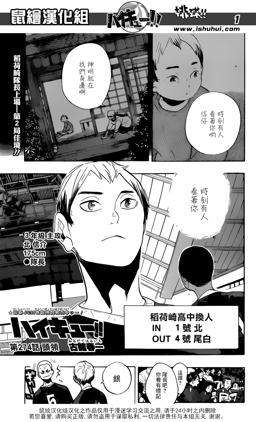 《排球少年》274话第1页