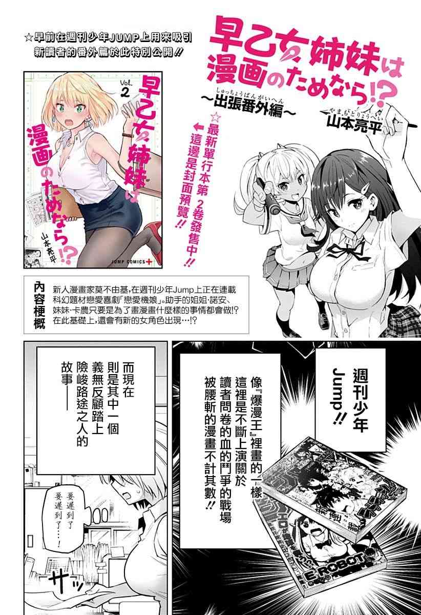 《早乙女姐妹为了漫画的话！？》出张版第1页